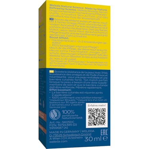WELEDA Bio Sunkissed Bronzing Serum Drops naturkosmétique Feuchtigkeitsbooster Drops mit Yuzu - Vegan, 30ml für glatte,