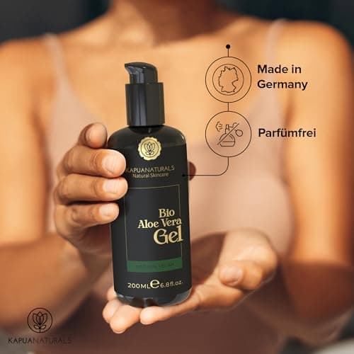 Aloe Vera Gel 100 Prozent BIO • 100 % reiner Aloe Vera Saft • Gesicht & Körper Pflege • Vegan & ohne Duftstoffe • Nach S