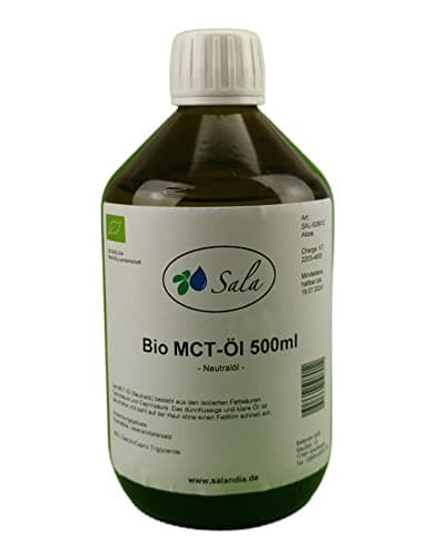 Sala Jojobaöl kaltgepresst BIO für Baby & Kind in Glasflasche 1 L EU Organic