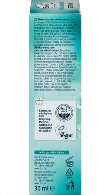 Balea Niacinamide Serum 30 ml für reife Haut
| Balea Niacinamide Serum 30 ml zur Feinerschmiere
| Balea Niacinamide Ser