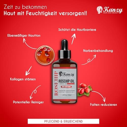 Kanzy Bio-Kalte-Druck-Jojobaöl 100% Reines Gold 120ml Gesichts- und Körperöl, Vegan & Hexanfrei, Anti-Falten, NATURALLY