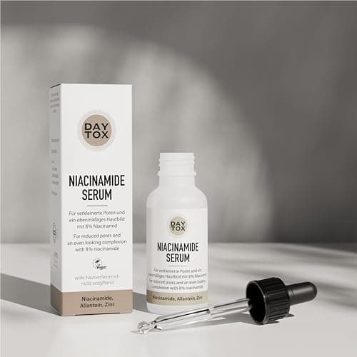 DAYTOX - Skin-Verneinerndes Niacinamide Serum 8% Vitamin B3 1% Zink - Vegan & Free of Colours and Silicons - 30 ml