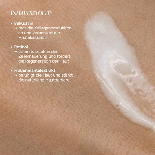JUNGLÜCK Retinol Bakuchiol Serum - Hochwirksam für glatter Haut | Vegan & Well Aging Serum fördernde Zellerneuerung & Li