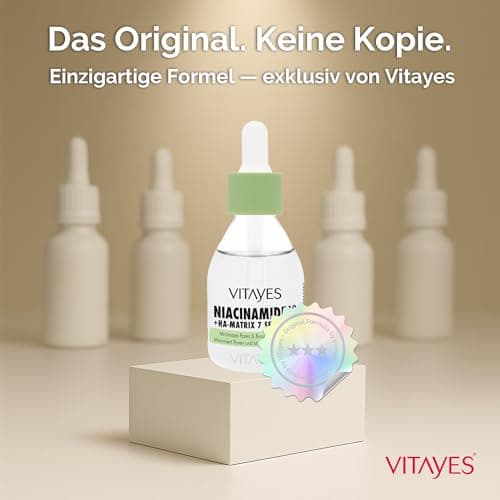 Vitayes 10% Niacinamide & Hyaluronsäure Serum – Feuchtigkeitsspendend & Hautbarriere-stärkend für Alternstext – 30 ml An