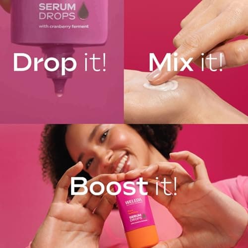 WELEDA Bio Sunkissed Bronzing Serum Drops naturkosmétique Feuchtigkeitsbooster Drops mit Yuzu - Vegan, 30ml für glatte,