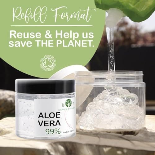 100% Reines Aloe Vera Gel für Gesicht und Körper - Feuchtigkeitscreme direkt aus Lanzarote Spanien - Trockene Haut leic