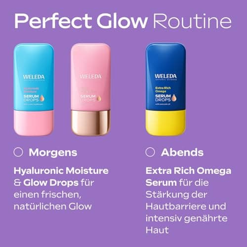 WELEDA Bio Sunkissed Bronzing Serum Drops naturkosmétique Feuchtigkeitsbooster Drops mit Yuzu - Vegan, 30ml für glatte,