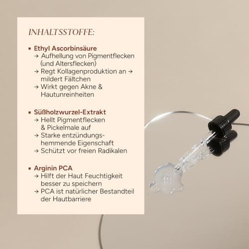 Hochdosiertes JUNGLÜCK Vitamin C Serum für strahlendes Gesicht - Anti Aging Serum gegen Pigmentflecken, Rötungen und Au
