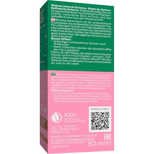 WELEDA Bio Sunkissed Bronzing Serum Drops naturkosmétique Feuchtigkeitsbooster Drops mit Yuzu - Vegan, 30ml für glatte,