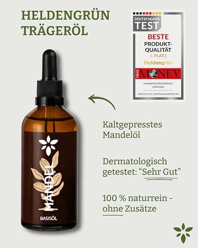 Heldengrün® BIO Jojobaöl - Sanftes Gesichtsöl & Haarepflege - Kosmetik für Gesicht, Haut & Haare COSMOS Organic von Ecoc
