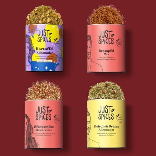 Just Spices Medium Gewürz Adventskalender 2025 - 24 leckere Gewürzmixe und Rezepte, 20 Gewürztütchen und 4 Dosen in Orig