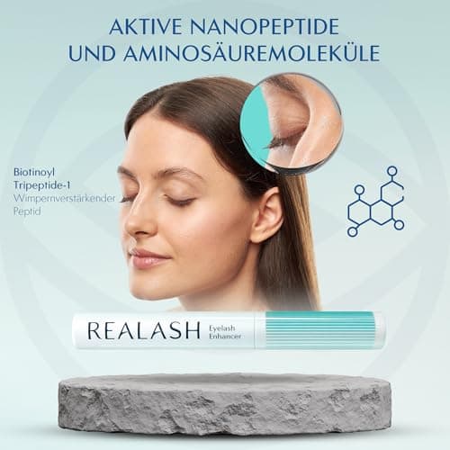 ORPHICA Realash Wimpernserum 3ml – Sichtbar längere Wimpern in 2 Wochen, Dermatologisch geprüft, Hyaluronsäure & Calendu
