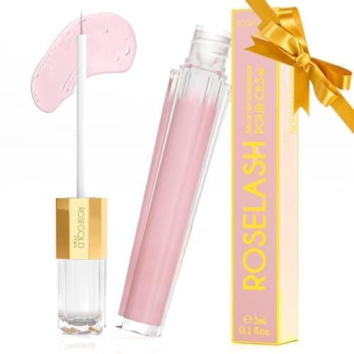 Rogold Roselash Wimperlotion Natürliches Serum Für Lange, Dichte Und Dickere Wimpern - Zu 95% Naturliche Inhaltsstoffe -
