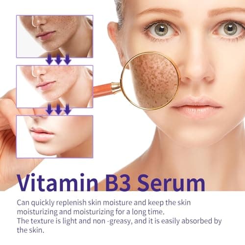 B3 Niacinamid Serum Für Das Gesicht – Minimiert Poren Und Strafft Mit Hyaluronsäure | Feuchtigkeitsserum Für Ein Pralles