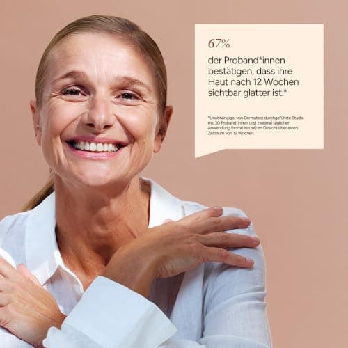 JUNGLÜCK Pro-Kollagen Serum - Vegan | Anti Alternations Gesichtsserum mit Peptide Komplextightt die Haut und mindert Fal