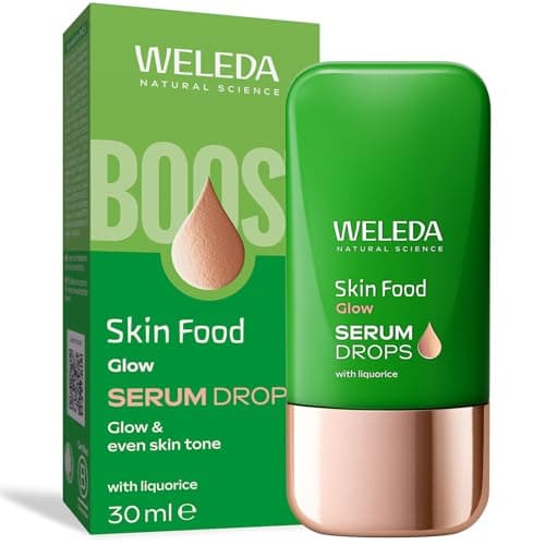 WELEDA Bio Sunkissed Bronzing Serum Drops naturkosmétique Feuchtigkeitsbooster Drops mit Yuzu - Vegan, 30ml für glatte,