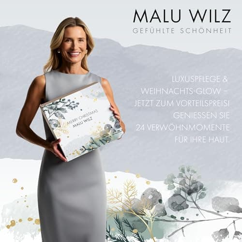 Malu Wilz Beauty Adventskalender für Pflege- und Kosmetikliebhaber mit 21 Ampullen & Mascara (Modell 2025)