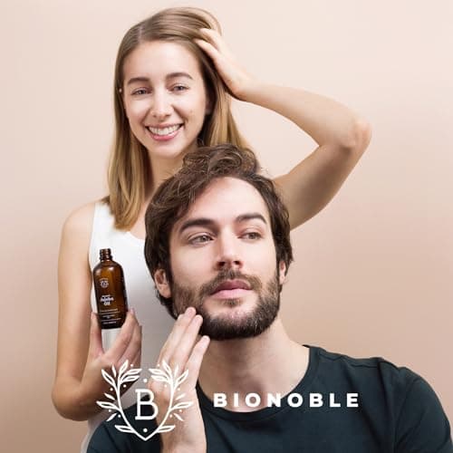 BIONOBLE Jojobaöl Bio Kaltgepresst für Sehnenpflege und Pickelregulation - Haare, Gesicht, Körper, Nägel - Hexanfrei, V