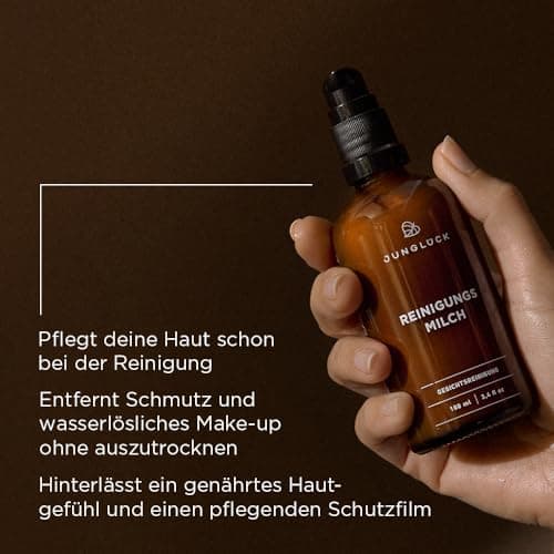 JUNGLÜCK Vegan Gesichtsreinigung mit BIO Aloe Vera & BIO Mandelöl
| JUNGLÜCK Reinigungsmilch Gesicht für empfindliche H