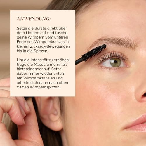 JUNGLÜCK Peptide Mascara - Schwarze Wimperntusche ohne Mineralöle für lange, dichte & tiefschwarze Wimpern
| JUNGLÜCK P