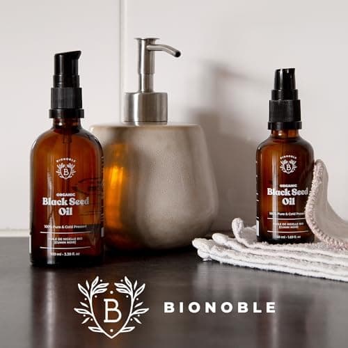 BIONOBLE Jojobaöl Bio Kaltgepresst für Sehnenpflege und Pickelregulation - Haare, Gesicht, Körper, Nägel - Hexanfrei, V