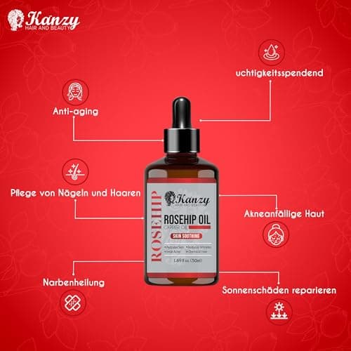 Kanzy Bio-Kalte-Druck-Jojobaöl 100% Reines Gold 120ml Gesichts- und Körperöl, Vegan & Hexanfrei, Anti-Falten, NATURALLY