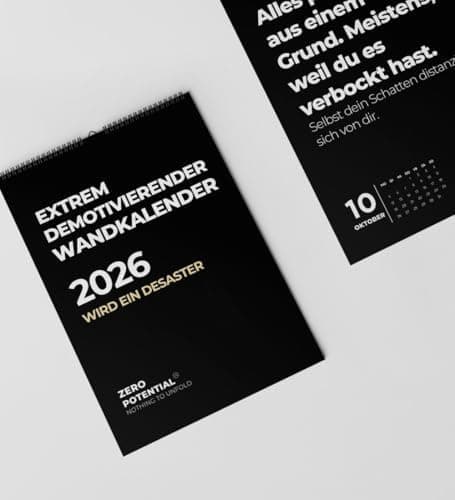 Demotivierender Adventskalender für Erwachsene - 30 Tage voller Hoffnungslosigkeit
| Erwachsener Demotivierender Advent