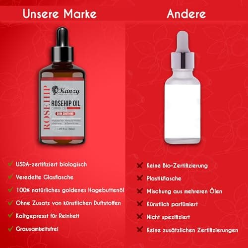 Kanzy Bio-Kalte-Druck-Jojobaöl 100% Reines Gold 120ml Gesichts- und Körperöl, Vegan & Hexanfrei, Anti-Falten, NATURALLY