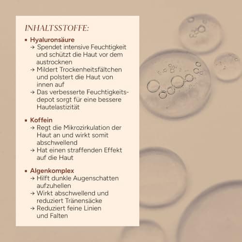 JUNGLÜCK Hyaluron Augengel Roll-On für Anti-Aging - Veganihaftung, Anti-Falten, Augenringe
| JUNGLÜCK Hyaluron Augengel