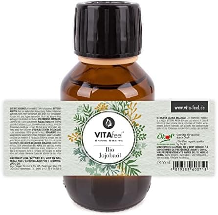 GreatVita Bio Jojobaöl Gold 100 ml - Feuchtigkeitspflege für trockene Haut & Kopfhaut - 100% rein & kaltgepresst - Träge