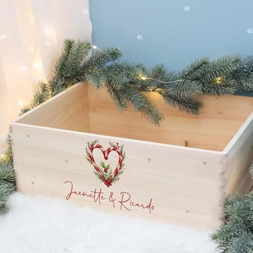 Personalisierte Adventskiste - Kinder Adventskalender aus Holz mit Namen - Weihnachtskalender für Kinder - hellomini (Re