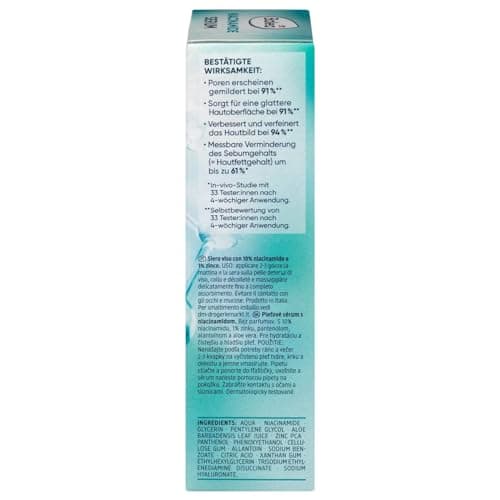Balea Niacinamide Serum 30 ml für reife Haut
| Balea Niacinamide Serum 30 ml zur Feinerschmiere
| Balea Niacinamide Ser