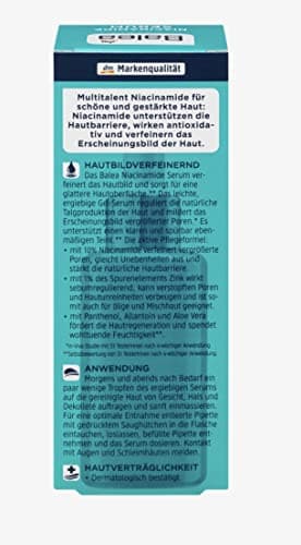 Balea Niacinamide Serum für gezielte Sommersprossenbehandlung im Sommer und Winter