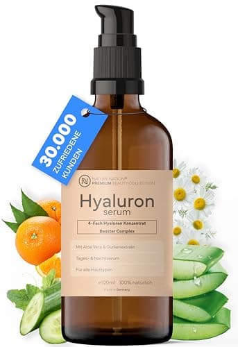 BIO Niacinamide Serum 10% mit Zink & Hyaluron - Porenverfeinerndes Gesichtsserum - Für reife Haut - Made in Germany (100