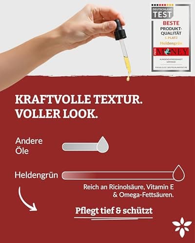 Heldengrün® BIO Jojobaöl - Sanftes Gesichtsöl & Haarepflege - Kosmetik für Gesicht, Haut & Haare COSMOS Organic von Ecoc