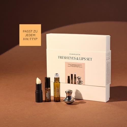 JUNGLÜCK IN A BOX Fresh Eyes and Lips - Augen- und Lippenpflege Set für strahlende Augen & gepflegte Lippen
| JUNGLÜCK