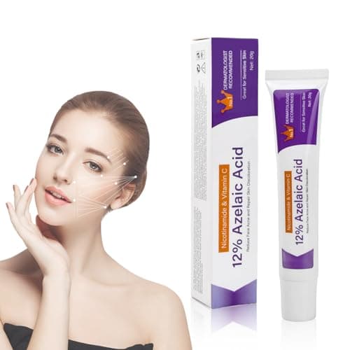 12% Azelaic Acid Serum, Gesichtsserum gegen Rötungen für sensible Haut, Aufgehellte Haut mit Azelainsäure und Hyaluronsä
