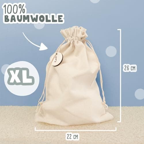 Personalisierte Adventskiste - Kinder Adventskalender aus Holz mit Namen - Weihnachtskalender für Kinder - hellomini (Re