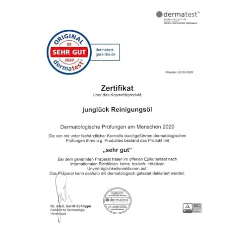 JUNGLÜCK Reinigungsöl Gesicht Vegan Naturally Cleansing Oil BIOMade in Germany  
| JUNGLÜCK Reinigungsöl Gesicht Vegan
