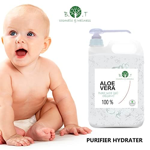 100% Reines Aloe Vera Gel für Gesicht und Körper - Feuchtigkeitscreme direkt aus Lanzarote Spanien - Trockene Haut leic