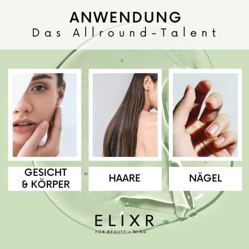 ELIXR Aloe Vera Gel BIO fürnatürliche Hautpflege I Zertifizierte Naturkosmetik I 230 ml I 100% Rein und Natürlich