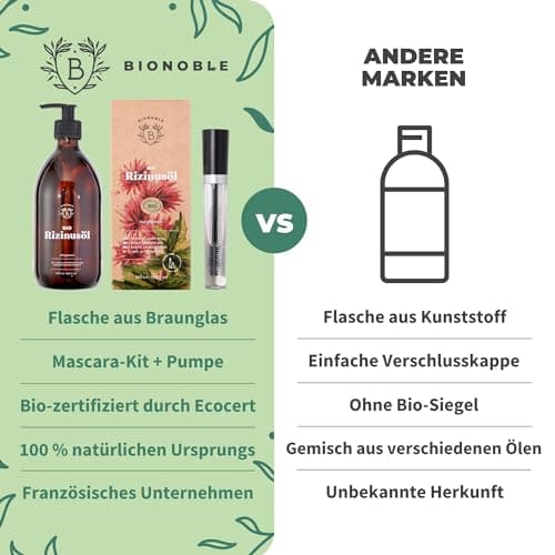 BIONOBLE Jojobaöl Bio Kaltgepresst für Sehnenpflege und Pickelregulation - Haare, Gesicht, Körper, Nägel - Hexanfrei, V