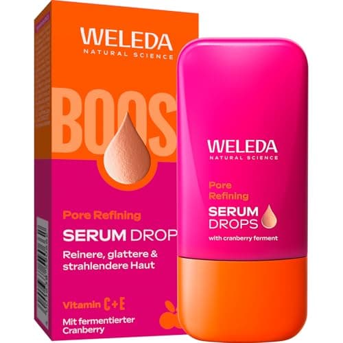 WELEDA Bio Sunkissed Bronzing Serum Drops naturkosmétique Feuchtigkeitsbooster Drops mit Yuzu - Vegan, 30ml für glatte,