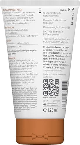 Lavera Selbstbräuner Lotion - natürliche Körperbräune - feuchtigkeitsspendend - vegan - Naturkosmetik - 125 ml
