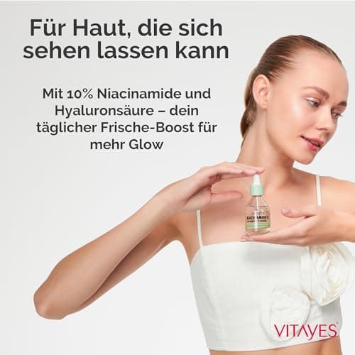 Vitayes 10% Niacinamide & Hyaluronsäure Serum – Feuchtigkeitsspendend & Hautbarriere-stärkend für Alternstext – 30 ml An