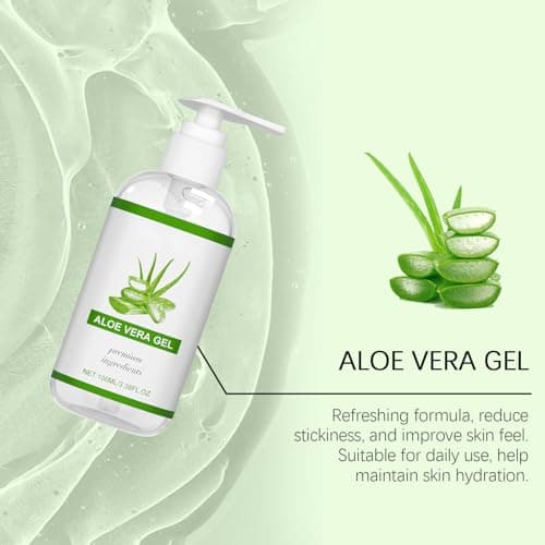 Aloe Vera Gel Bio für Gesicht und Körper - Beruhigende Feuchtigkeitscreme After Sun, 100ml
| 100% Rein Aloe Vera Gel Bi