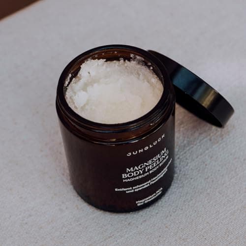 JUNGLÜCK Magnesium Body Peeling - Vegan für glattere Haut
| JUNGLÜCK Körperpeeling mit Zucker- und Magnesiumkristallen