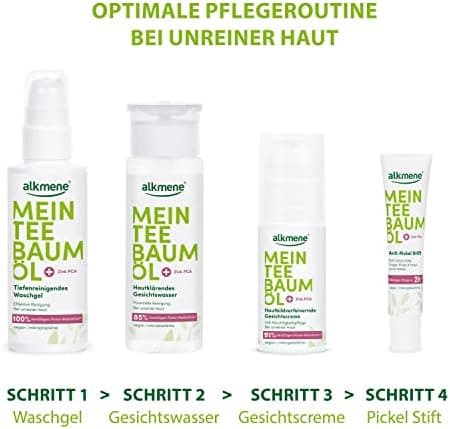 Mein Teebaumöl Gesichtswasser 2x 150 ml Pickelreduktion - natürlichen Teebaumöl, vegan & klimaneutral, mud-alpha Pickeln