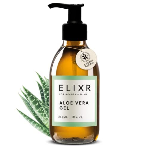 ELIXR Aloe Vera Gel BIO fürnatürliche Hautpflege I Zertifizierte Naturkosmetik I 230 ml I 100% Rein und Natürlich