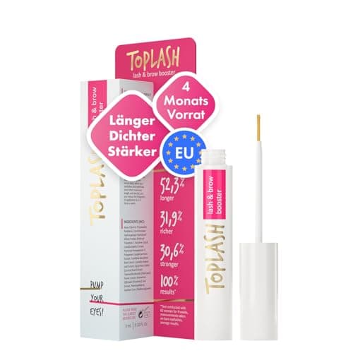 Wimpernwachstumsserum für längere dicke vollere Wimpern - natürliches Serum - 3 ml - Augenbrauenförderung